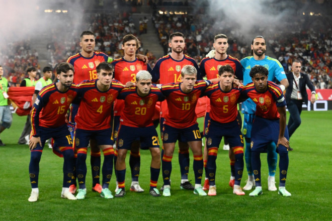 Spain National Team (Photo by Miguel RIOPA AFP)