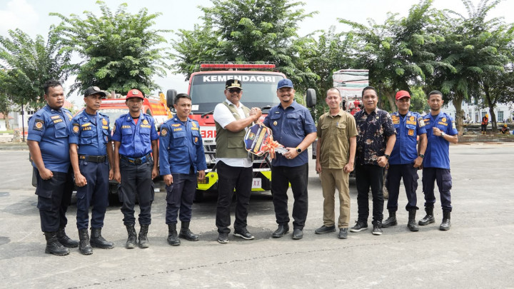 Pemkab Aceh Tamiang Terima Bantuan Sarana Pemadam Kebakaran
