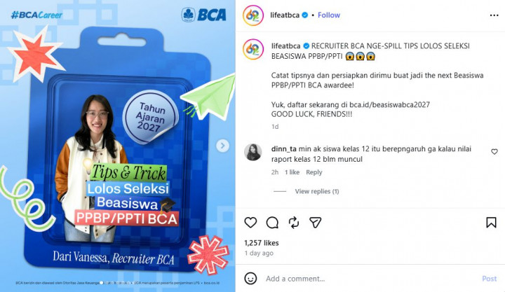 Tips dan Trik Lolos Seleksi PPBP-PPTI BCA 2027, Cek Tahapan dan Cara Mendaftarnya