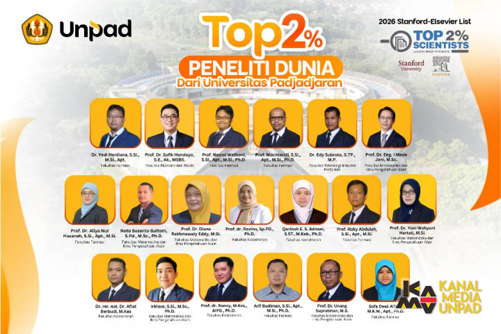 Riset Diakui Dunia, 19 Dosen Unpad Tembus World’s Top 2% Scientists 2026