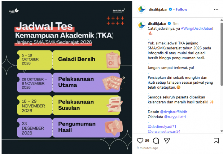 Jadwal Gladi Bersih TKA SMA/SMK 2026 Lengkap dan Cara Ikutnya!