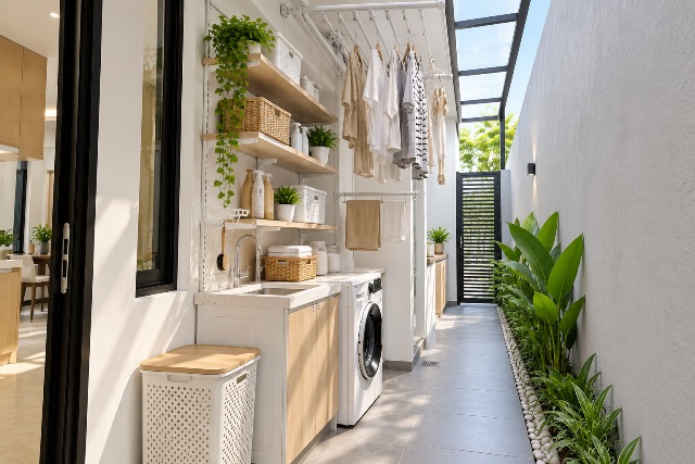 Lorong Rumah Sempit Bisa Jadi Area Cuci Jemur, Ini 5 Idenya