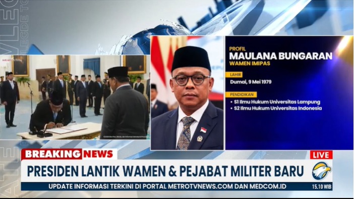 Gantikan Silmy Karim, Advokat Maulana Bungaran Dilantik Jadi Wamen Imipas