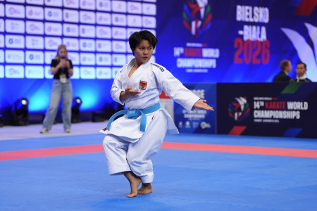 Zaskia Putri Salurante Raih Perunggu Kejuaraan Dunia Karate Junior 2026 di Polandia