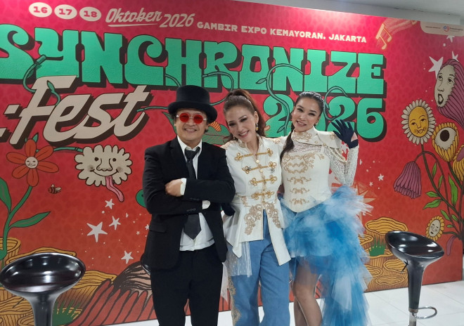 Duo Maia bersama Denny Chasmala (Foto: Medcom/Basuki)