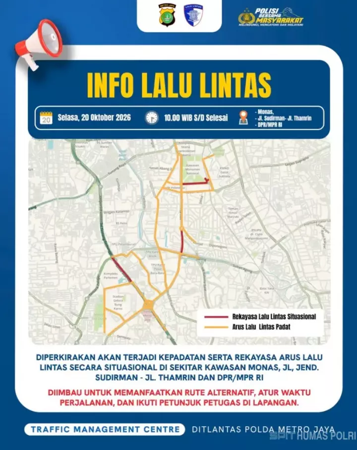 Ada Demo, Hindari Jalan Ini dan Cek Rute Alternatifnya