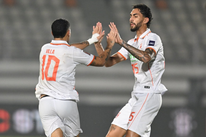 Selebrasi gol pemain Borneo FC ketika menjamu Tainan City. (Foto: IG resmi Borneo FC)
