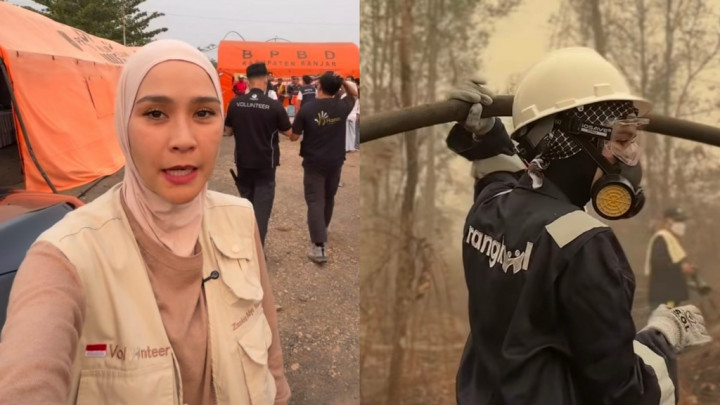 Zaskia Adya Mecca Turun Langsung Padamkan Karhutla, Emosi Terkuras hingga Sakit Maag