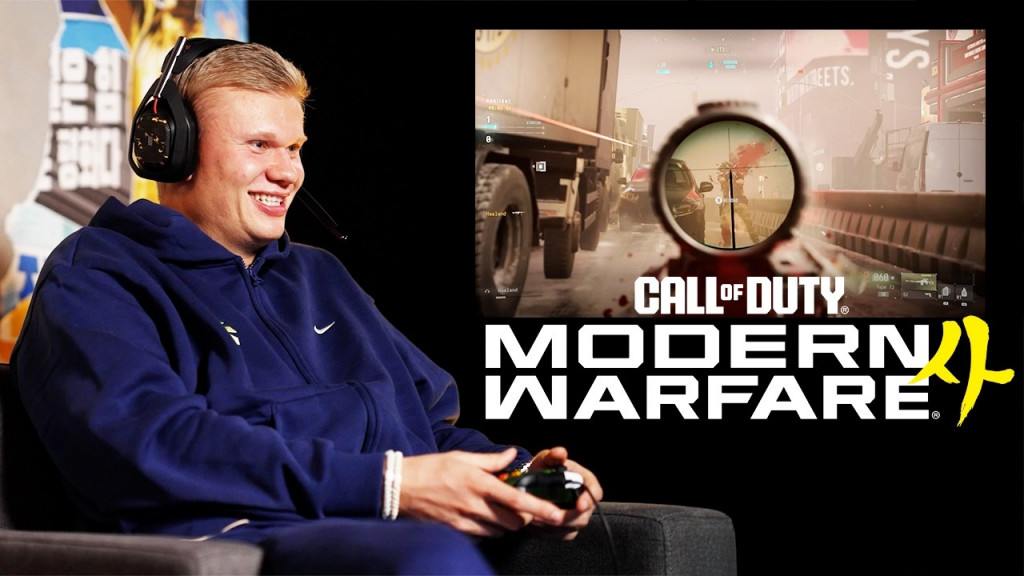 Erling Haaland dan Aitch Adu Skill di Call of Duty: Modern Warfare 4