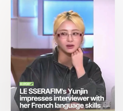 Yunjin LE SSERAFIM Tuai Pujian usai Berbicara Bahasa Prancis