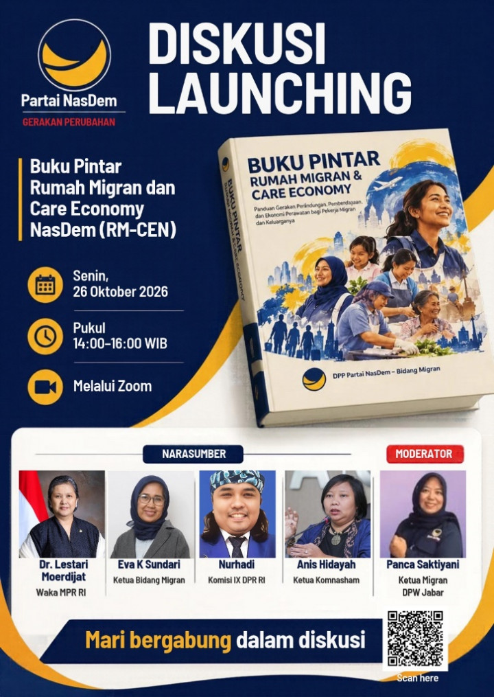 NasDem Rilis Buku Pintar RM-CEN, Perkuat Perlindungan Pekerja Migran