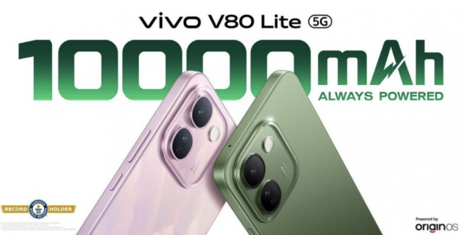 vivo V80 Lite 5G hadir di Indonesia dengan baterai 10.000mAh, rekor GUINNESS WORLD RECORDS™, kamera 50MP, dan harga mulai Rp6,799 juta.