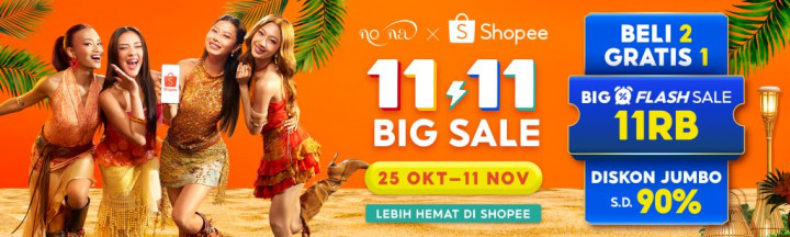 no na x Shopee Ramaikan Kampanye 11.11 Big Sale dengan Warna dan Kejutan Baru