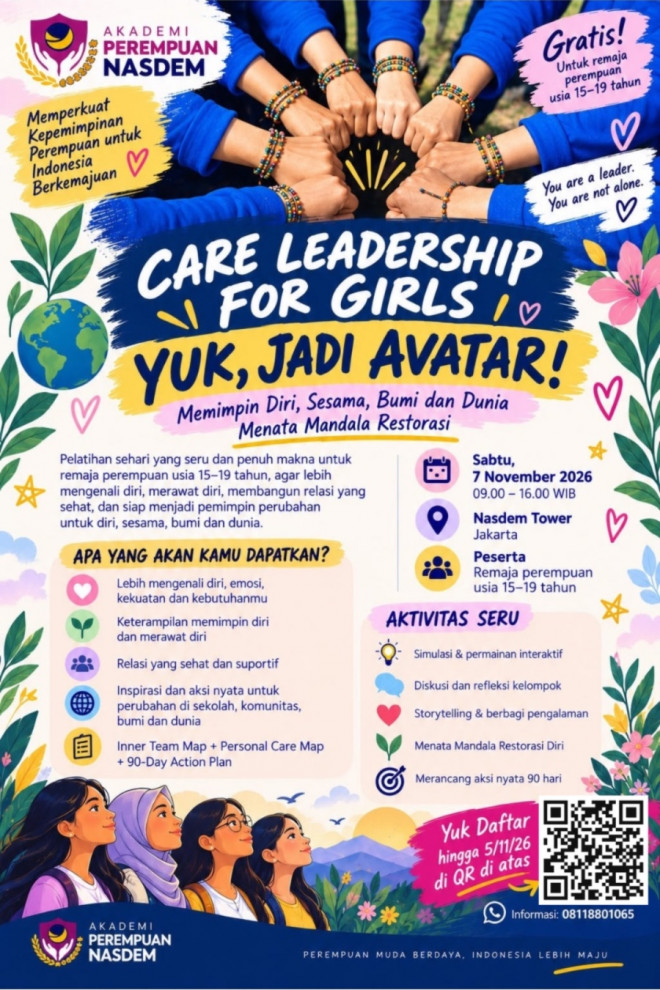  Akademi Perempuan NasDem (APN) menyelenggarakan Care Leadership for Girls Yuk Jadi Avatar!