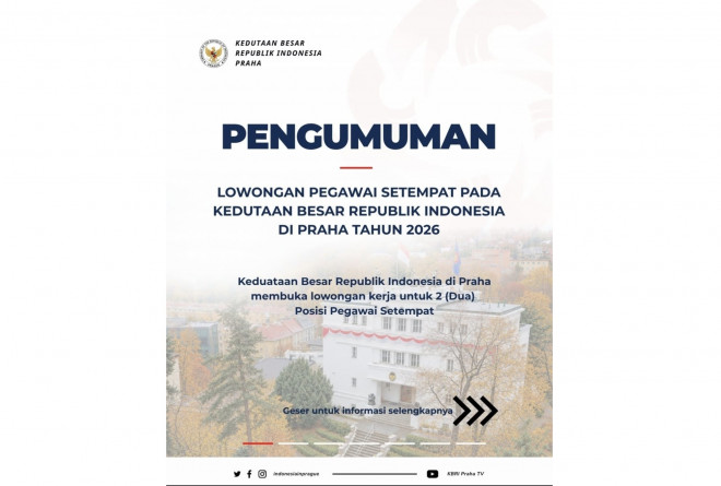 Lowongan Kerja KBRI Praha. Foto: Instagram Indonesia in Prague