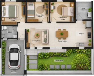 Punya 3 Kamar Tidur, Begini 5 Denah untuk Menata Rumah