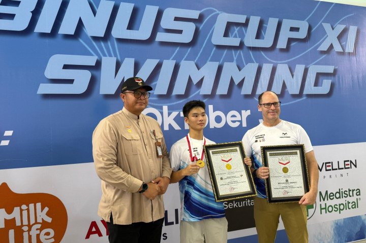 Diikuti 1.128 Pelajar, BINUS Cup XI Swimming Pecahkan Rekor MURI