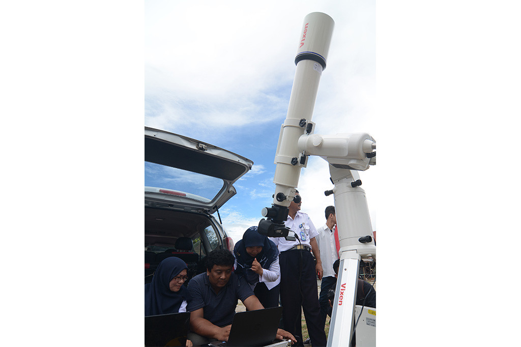 BMKG Palu Uji Coba Teropong Gerhana Matahari Total