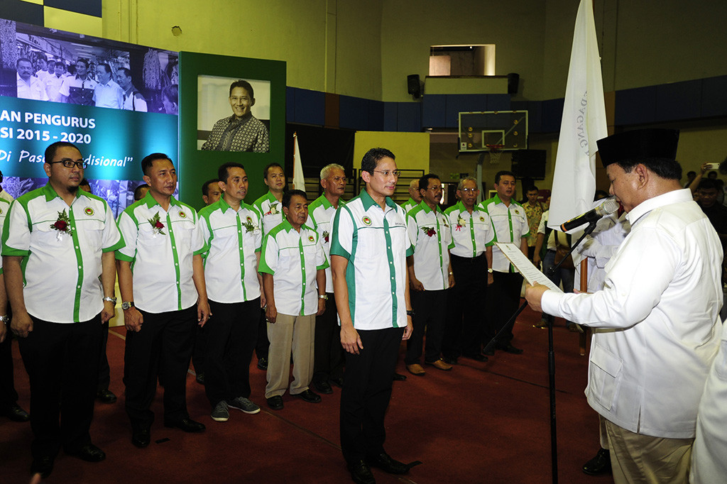 Prabowo Lantik Sandiaga Uno Sebagai Ketua APPSI