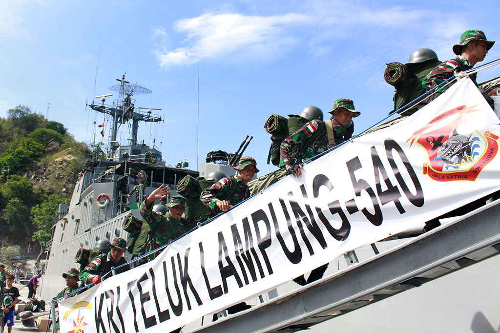 Pelepasan 350 Pasukan TNI Perbatasan RI-Malaysia