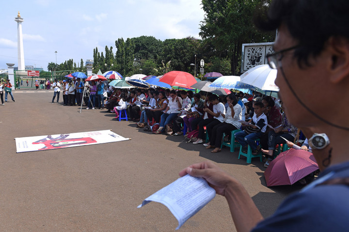 Jemaat GKI Yasmin Ibadah Paskah di Seberang Istana Merdeka