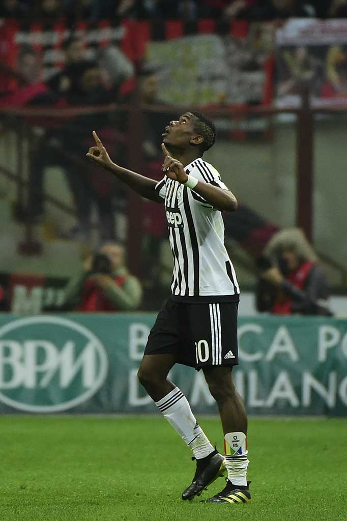 Paul Pogba membawa Juve berbalik unggul menjadi 2-1 menit ke-65.