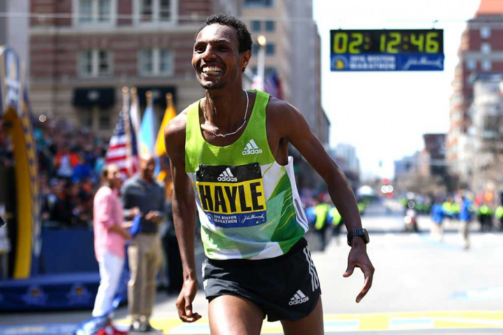 Atlet Ethiopia Rajai Maraton Boston