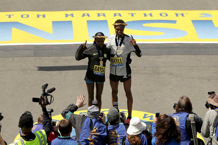 Atlet Ethiopia Rajai Maraton Boston