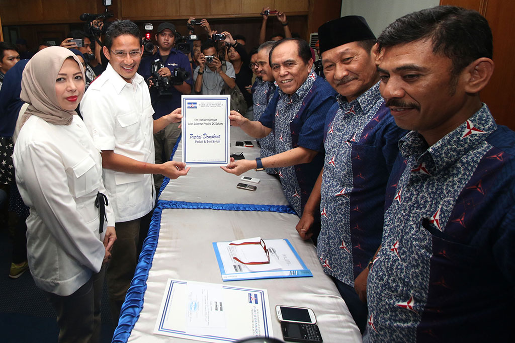 Sandiaga Uno Kembalikan Formulir Partai Demokrat