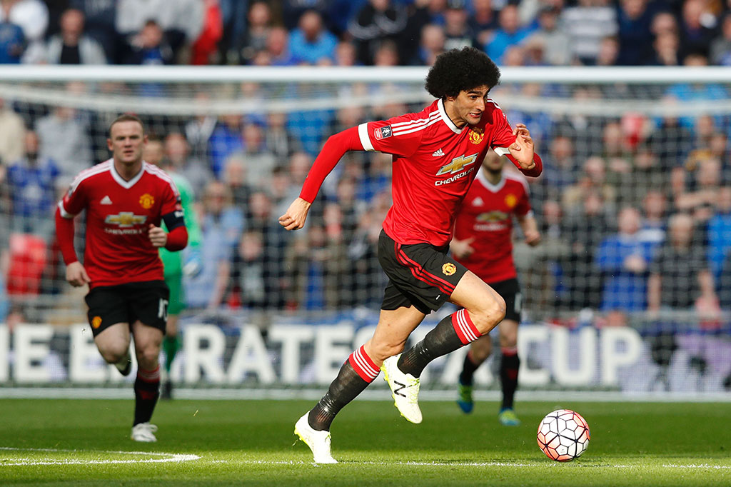 -Setan Merah unggul terlebih dahulu lewat Marouane Fellaini pada menit ke-34