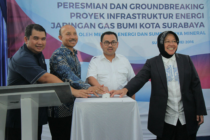 Peresmian dan Groundbreaking Jaringan Gas di Surabaya