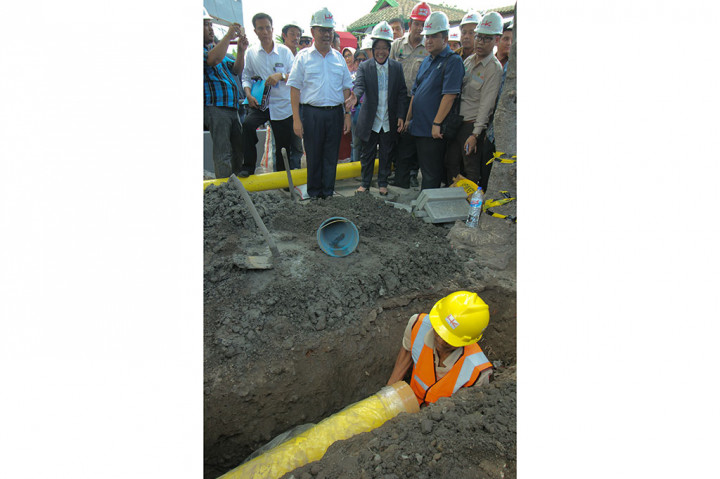 Peresmian dan Groundbreaking Jaringan Gas di Surabaya