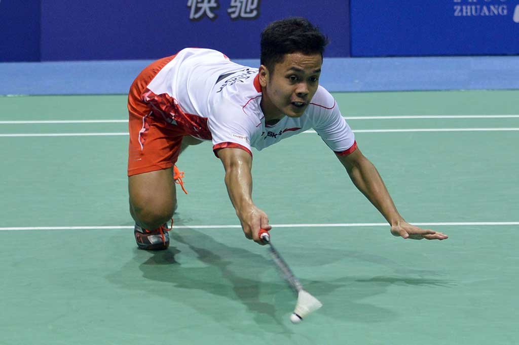 Tim Garuda berbalik unggul 2-1 berkat kemenangan Anthony Sinisuka Ginting atas tunggal kedua Korea Lee Dong Keun pada partai ketiga 21-18, 21-18.