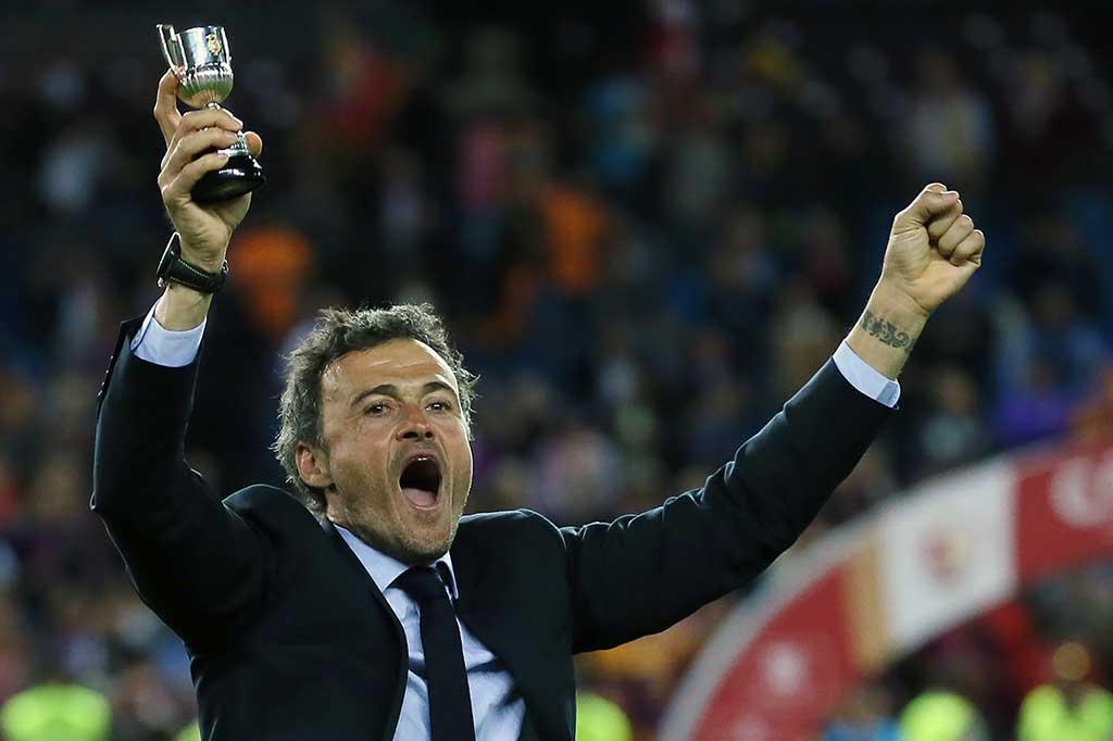Manajer Luis Enrique meluapkan kegembiraannya usai mengantarkan timnya meraih gelar kedua musim ini.
