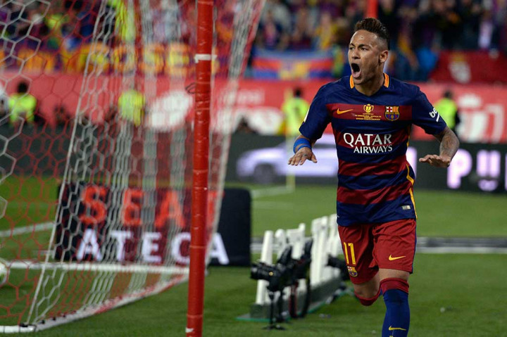 Neymar melengkapi kemenangan timnya pada menit ke-120.