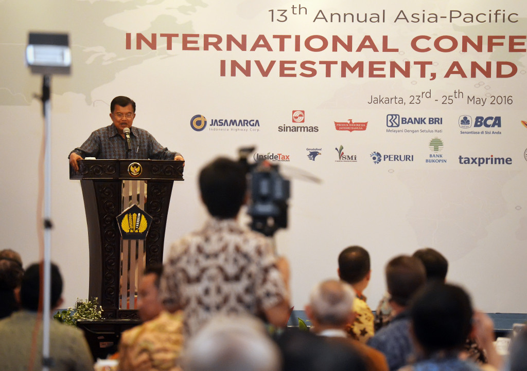 Wapres Buka Seminar Pajak dan Investasi Asia Pasifik 2016