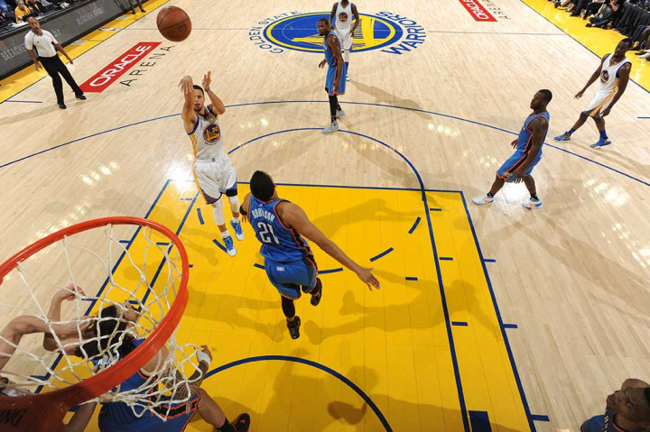 MVP NBA Stephen Curry menjadi penyumbang angka terbanyak bagi Warriors dengan 31 poin.