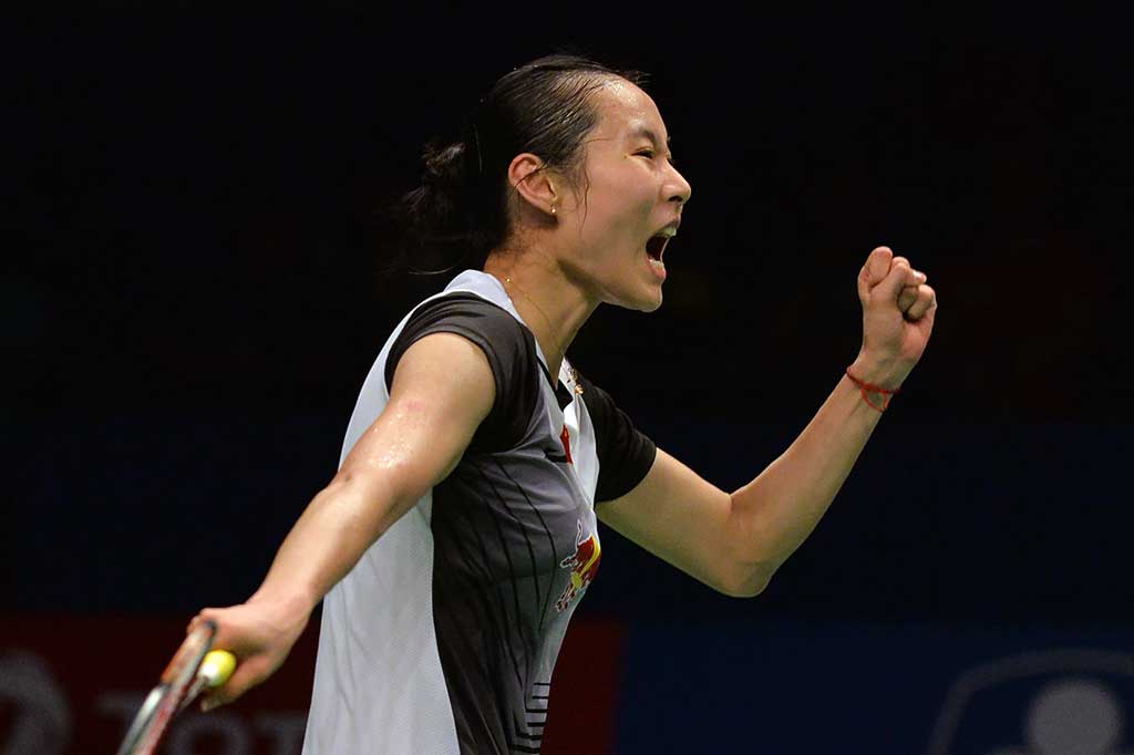 Di partai puncak, Wang akan menghadapi pemenang antara Tai Tzu Ying (Taiwan) atau rekan senegaranya Wang Shixian.