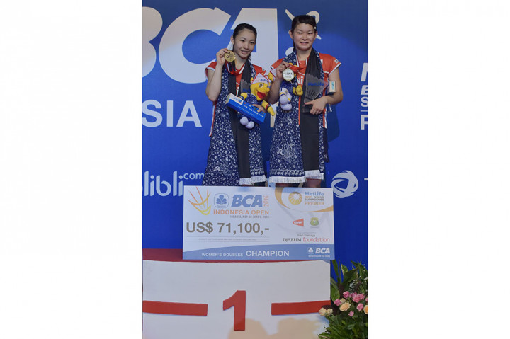 Ganda Putri Jepang Juara Indonesia Terbuka