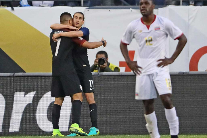 Pasukan 'The Stars and Stripes' tampil gahar dengan tambahan gol Bobby Wood empat menit jelang akhir babak pertama.