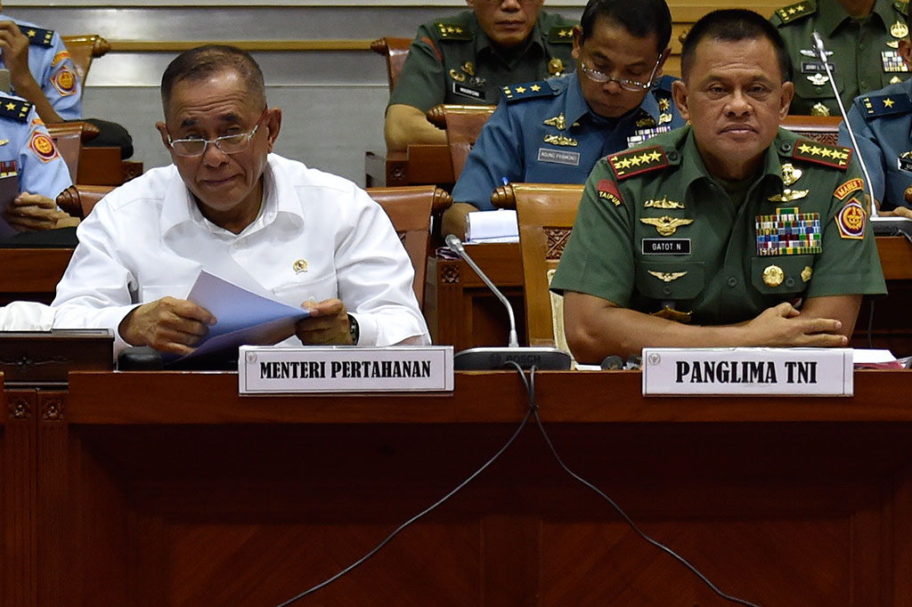 Menhan dan Panglima TNI Raker Bersama Komisi I