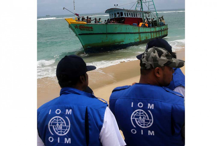 UNHCR dan IOM Kunjungi Imigran Srilanka di Perairan Aceh