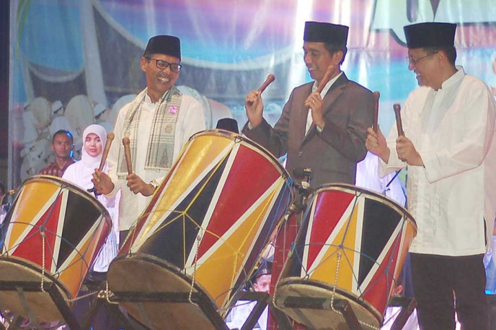 Presiden Jokowi Malam Takbiran di Padang