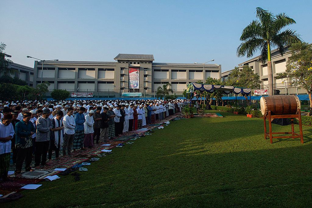 Suasana Salat Idul Fitri di Rutan Cipinang