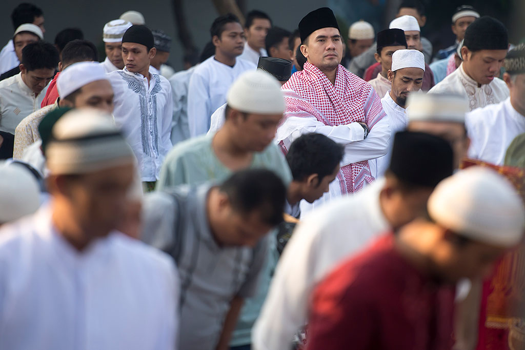 Suasana Salat Idul Fitri di Rutan Cipinang