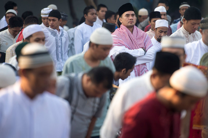 Suasana Salat Idul Fitri di Rutan Cipinang