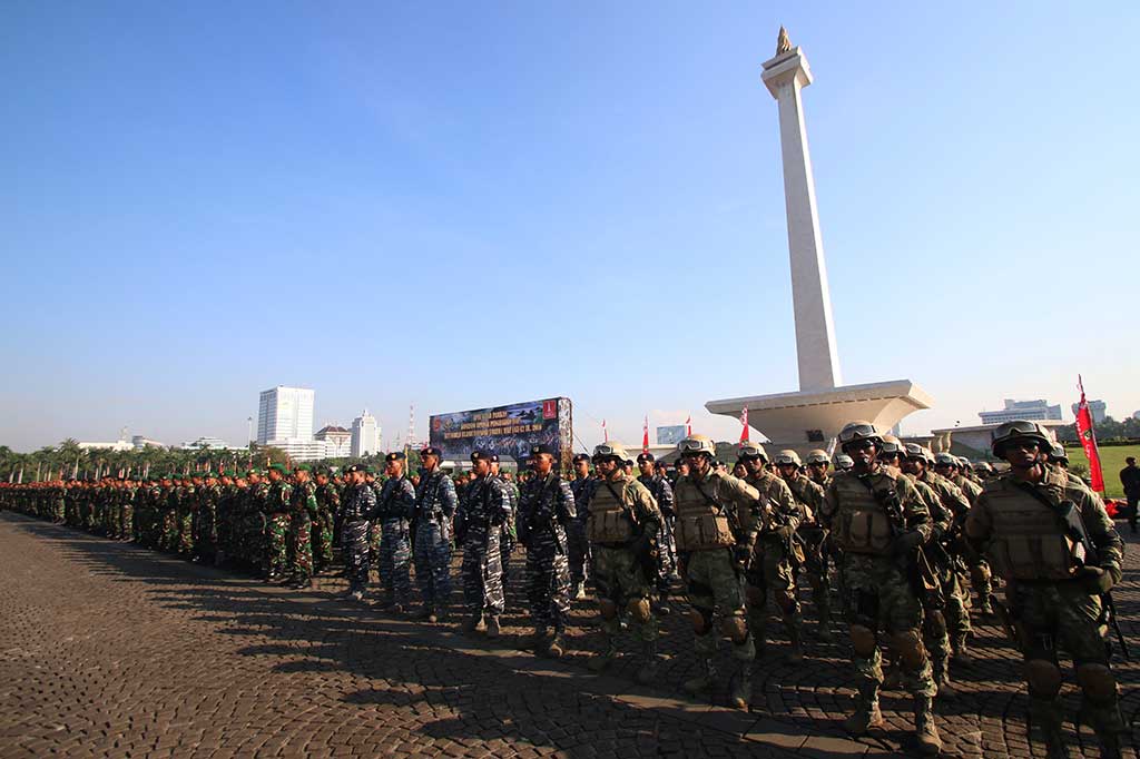 Pasukan Gabungan Gelar Apel Pengamanan KTT WIEF