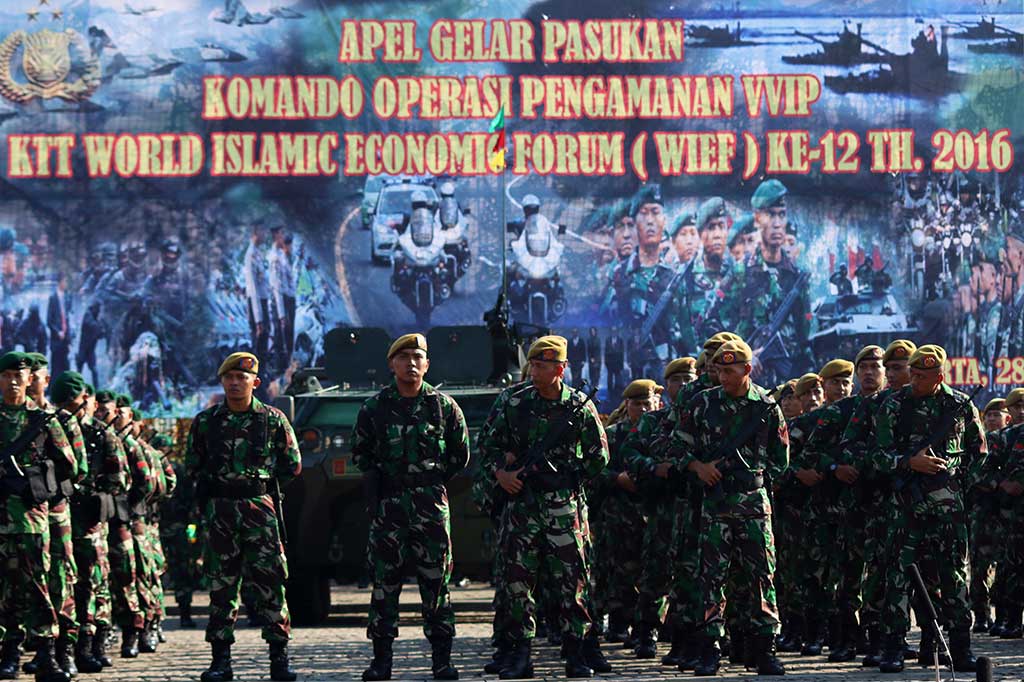 Pasukan Gabungan Gelar Apel Pengamanan KTT WIEF