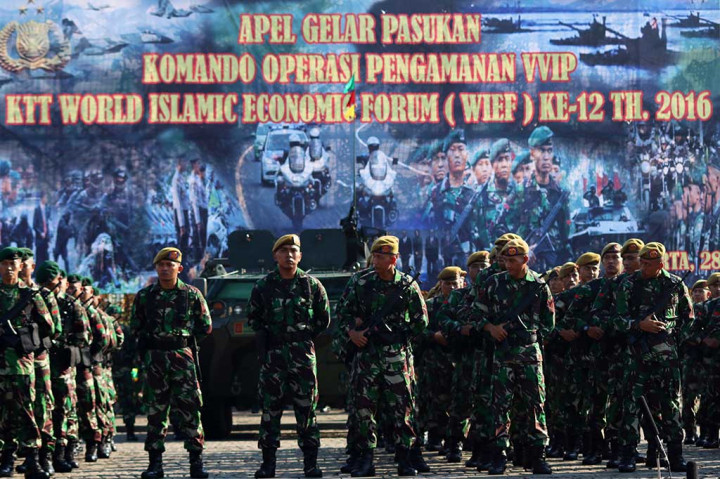 Pasukan Gabungan Gelar Apel Pengamanan KTT WIEF