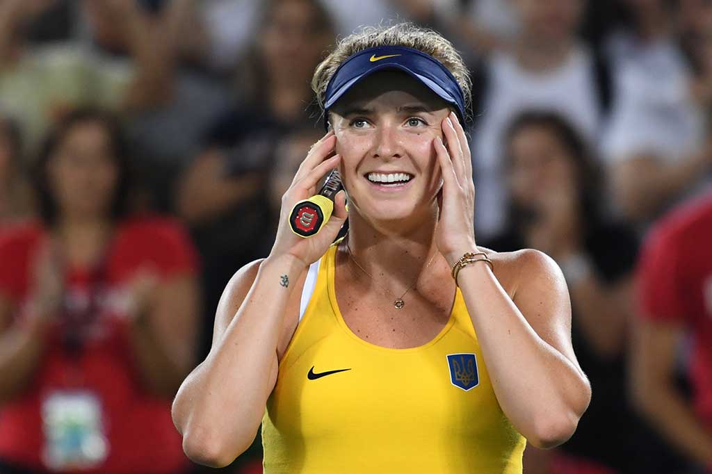 Svitolina, petenis peringkat 20 dunia seakan tidak percaya bisa mengalahkan peraih 22 gelar grand slam itu.